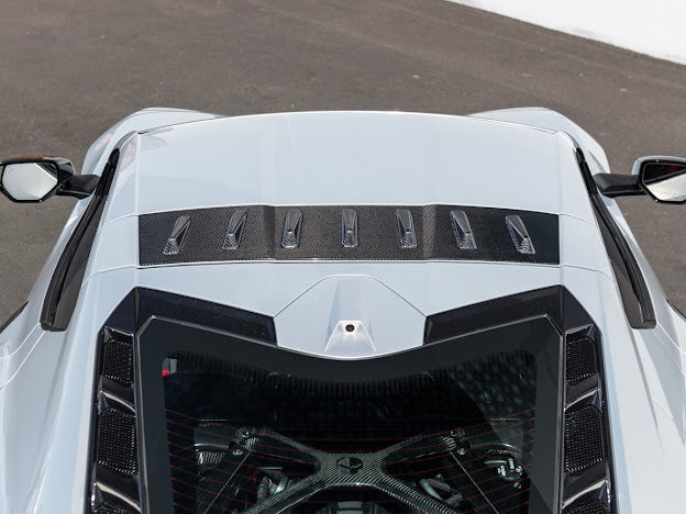 2020+ CHEVROLET CORVETTE C8 COUPE | CARBON FIBER REAR ROOF WING SPOILER VORTEX GENERATORS