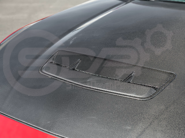 2024-Up Ford Mustang S650 | Factory Style CARBON FIBER Front Hood with Hood Vent (2 versions)
