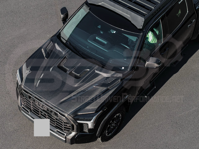 2022-UP TOYOTA TUNDRA | SDP CARBON FIBER FRONT VENTED HOOD WITH SIDE VENTS