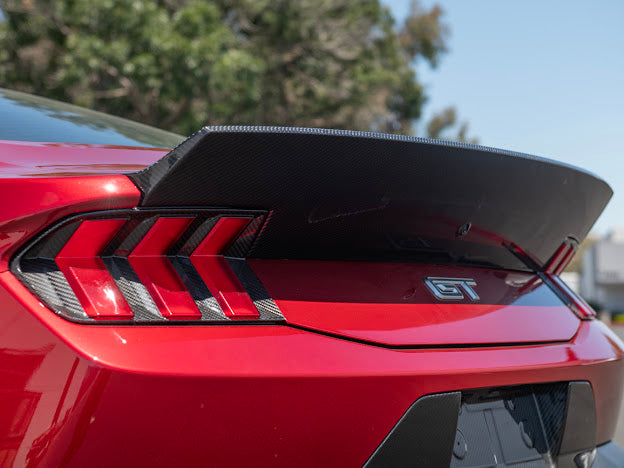 2024-UP FORD MUSTANG S650 | CARBON FIBER REAR TRUNK DUCKTAIL INTEGRATED WING SPOILER MODULE