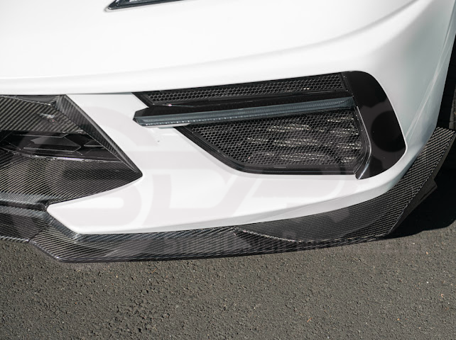 2020+ CORVETTE C8 STINGRAY & Z51 | Z06 Z07 PERFORMANCE FRONT LIP SPLITTER & CANARDS GROUND EFFECTS