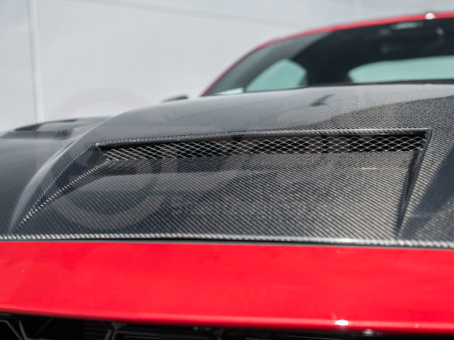 2024-Up Ford Mustang S650 | Terminator Style CARBON FIBER Front Vented Hood
