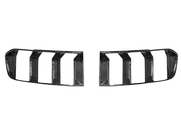 2024-UP FORD MUSTANG S650 | CARBON FIBER REAR TAIL LIGHT TRIM BEZEL COVERS PAIR