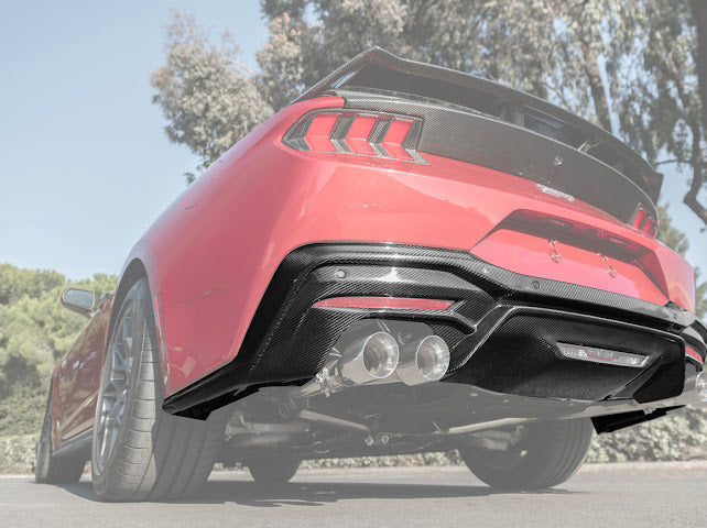 2024-Up Ford Mustang S650 | GT Style CARBON FIBER Rear Bumper Diffuser