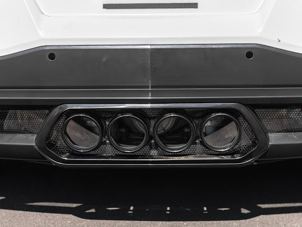 2020-Up Corvette C8 | Z06 Style Rear Center Quad Tips Exhaust Exit Grille Diffuser