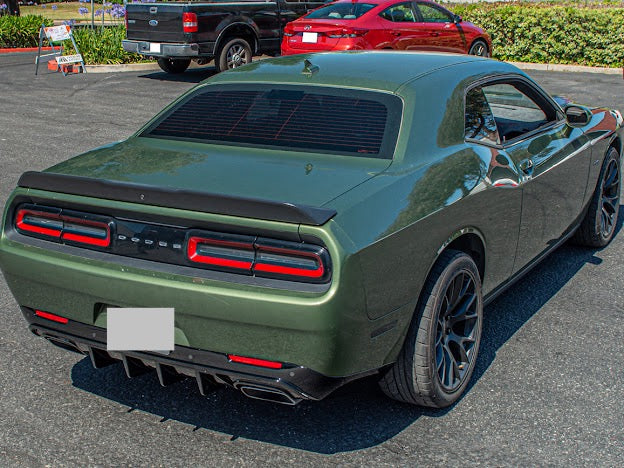 2015-UP DODGE CHALLENGER | SRT TRACK PACKAGE GLOSS BLACK REAR DIFFUSER