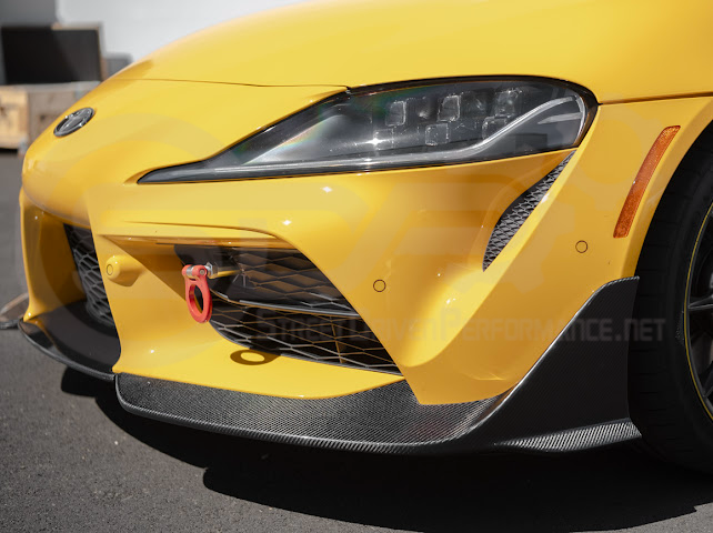 2020-Up Toyota GR Supra A90 A91 | A91 Package CARBON FIBER 3 Piece Front Bumper Lip Splitter Ground Effects