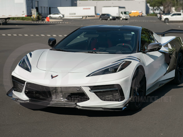 2020+ CORVETTE C8 STINGRAY & Z51 | Z06 Z07 PERFORMANCE FRONT LIP SPLITTER & CANARDS GROUND EFFECTS