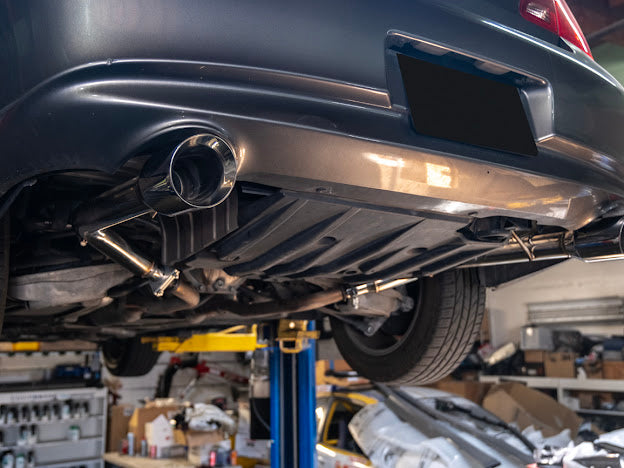 2007-2008 INFINITI G35 SEDAN & 2008-2014 INFINITI G37 SEDAN | MUFFLER DELETE AXLE BACK DUAL TIPS EXHAUST (CHROME TIPS OR BURNT BLUE TIPS)