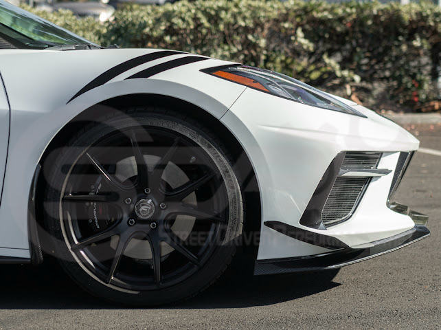 2020+ CORVETTE C8 STINGRAY & Z51 | Z06 Z07 PERFORMANCE FRONT LIP SPLITTER & CANARDS GROUND EFFECTS