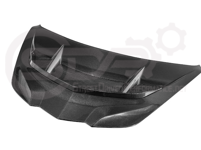 2020-PRESENT CHEVROLET CORVETTE C8 | ZR1 REPLICA STYLE DOUBLE SIDED CARBON FIBER FRONT VENTED HOOD