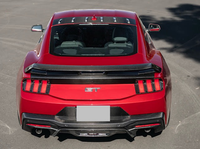 2024-Up Ford Mustang S650 | GT Style CARBON FIBER Rear Trunk Lid Wing & Spoiler Panel