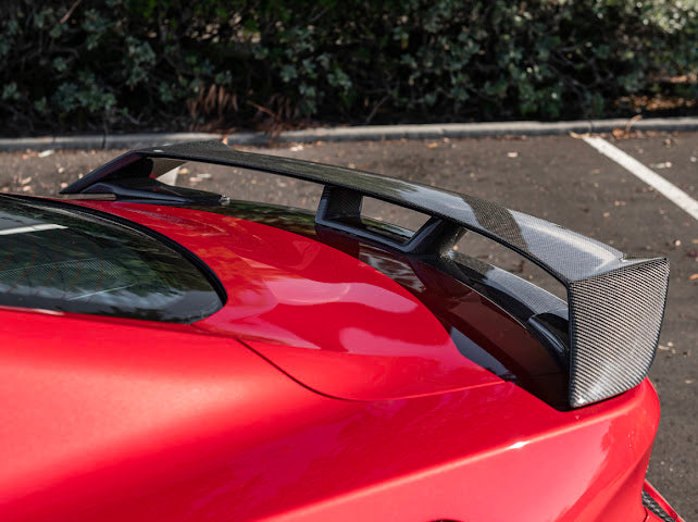 2024-Up Ford Mustang S650 | GT Style CARBON FIBER Rear Trunk Lid Wing & Spoiler Panel