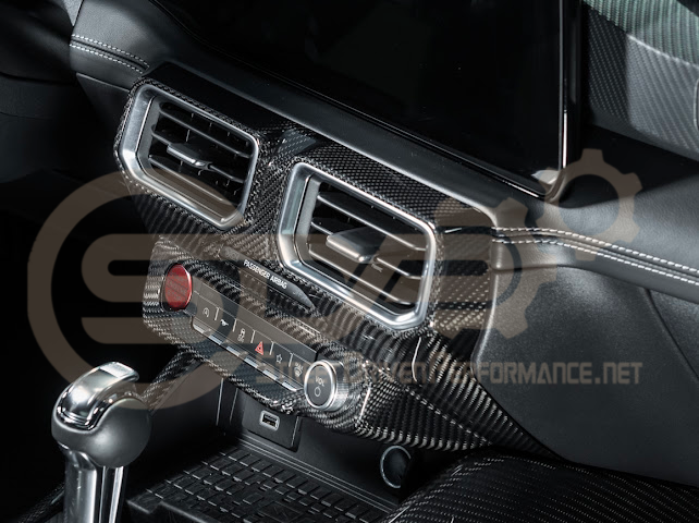 2024-UP FORD MUSTANG S650 | CARBON FIBER SINGLE SCREEN AC CONTROL CENTER SURROUNDING INTERIOR TRIM COVER
