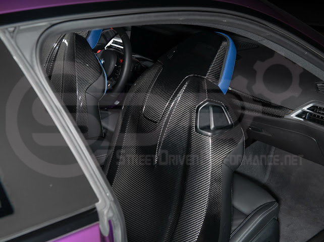 2021+ BMW G87 G80 G82/G83 M2 M3 M4 | DRY CARBON FIBER TAPE-ON FULL SEAT BACK HEADREST COVER PAIR