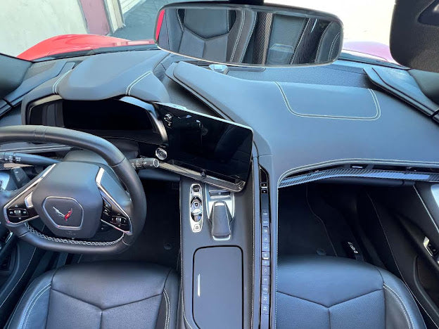2020+ CHEVROLET CORVETTE C8 CARBON FIBER INTERIOR OVERLAY DASH TRIM