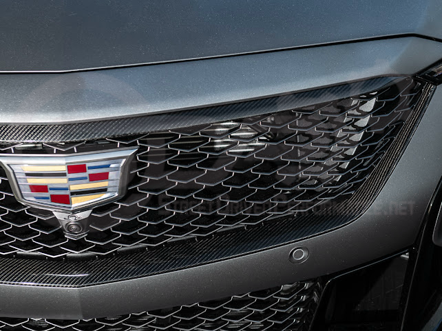2025-Up Cadillac CT5-V Blackwing | CARBON FIBER Front Upper & Lower Grille Trim Insert Surrounding Replacement