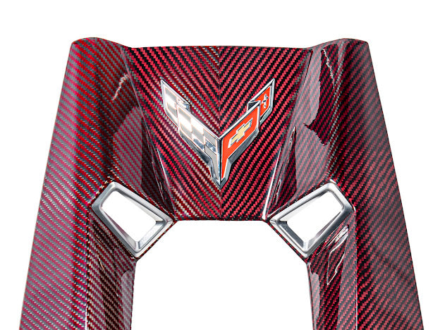 2023-Up Corvette C8 Z06 Coupe | RED CARBON FIBER Engine & Bay Panel Cover