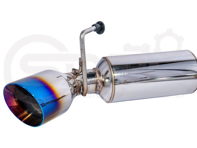 (2014-2016 INFINITI Q60 MUFFLER AXLE BACK EXHAUST (ANDOLIZED SILVER OR BURNT BLUE TIPS)