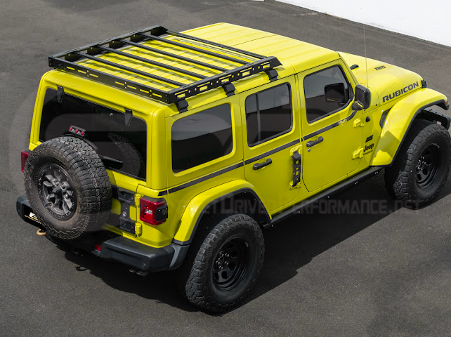 2018-UP JEEP WRANGLER JL & 2020-PRESENT JEEP GLADIATOR JT | CARBON STEEL BLACK TOP ROOF CARGO RACK (FULL & HALF LENGTH)
