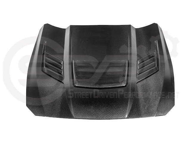 2024-UP FORD MUSTANG | SUPER SNAKE STYLE FRONT VENTED HOOD