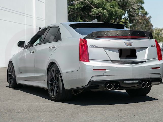 2013-2018 CADILLAC ATS / ATS-V SEDAN | FACTORY STYLE CARBON FIBER REAR TRUNK DECKLID APPLIQUÉ INSERT TRIM REPLACEMENT