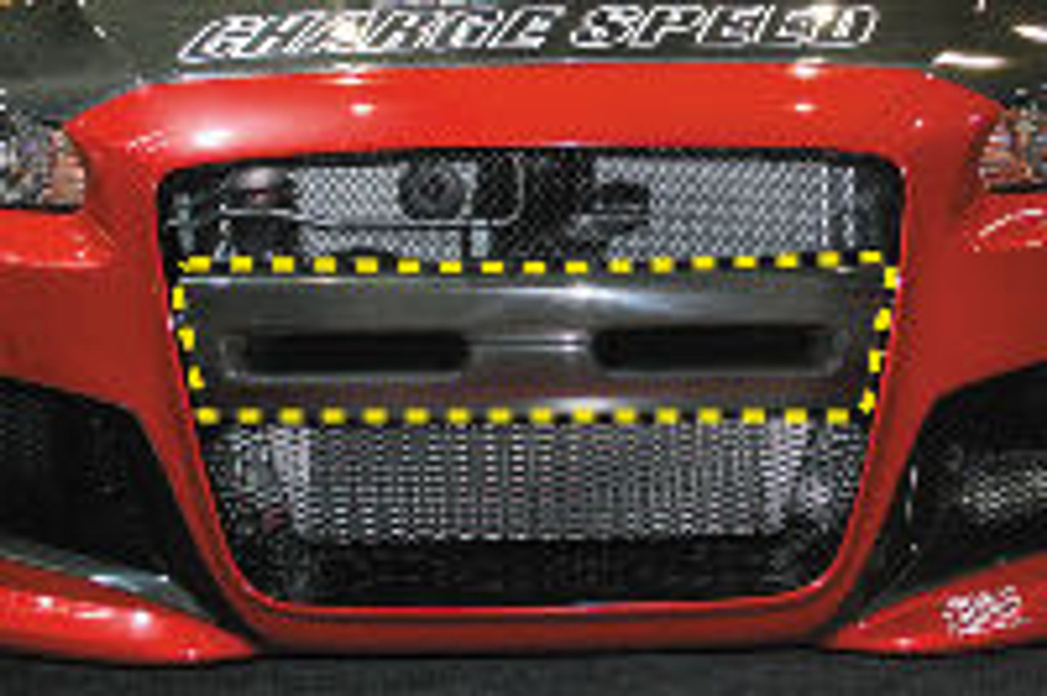 Charge Speed 2008-2017 Mitsubishi Lancer/ Lancer EX/ Ralliart/ Sportback/ Evo X Front Bumper Center Garnish Carbon for Charge Speed Type-1 Bumper ONLY