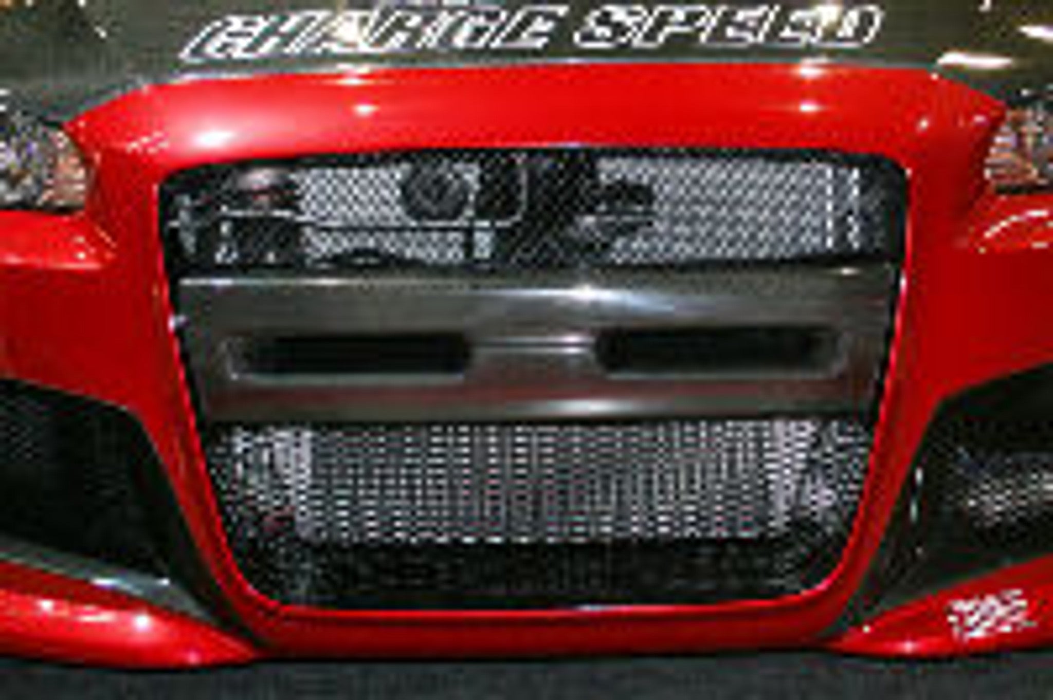 Charge Speed 2008-2017 Mitsubishi Lancer/ Lancer EX/ Ralliart/ Sportback/ Evo X Front Bumper Center Garnish Carbon for Charge Speed Type-1 Bumper ONLY