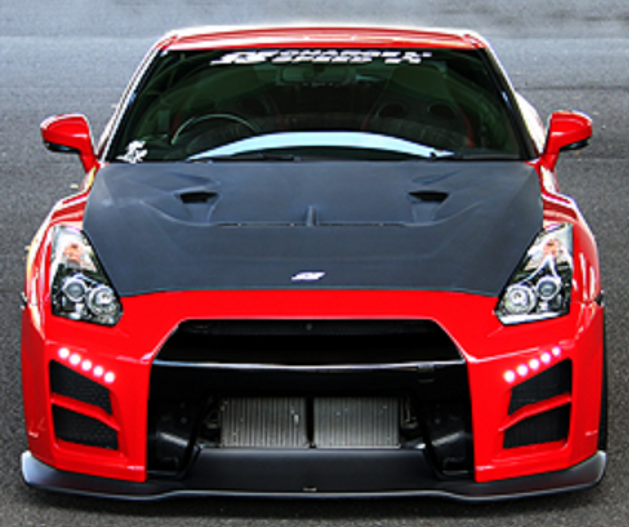 Charge Speed 2017-2024 Nissan GTR R35 Kouki Complete Kit with Front Bumper (White Gel) with LED & Carbon Front Under Diffuser & Full Carbon Side Skirts & Full Carbon Rear Skirt