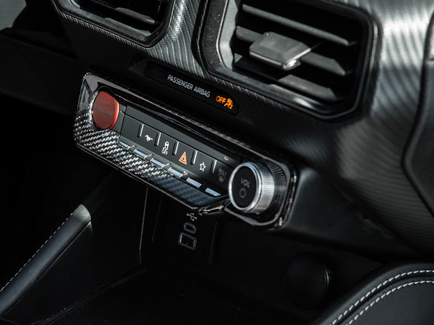 2024-UP FORD MUSTANG S650 | CARBON FIBER AC CONTROL PANEL COVER