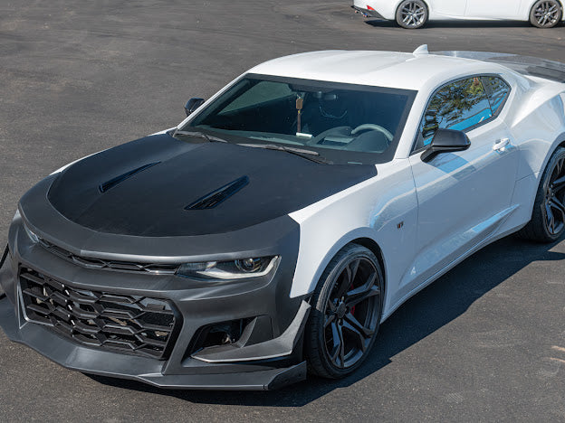 2016-2018 6th Gen Camaro - ZL1 1LE Replacement Front Bumper Cover Grille Lip Canard Pair For Camaro