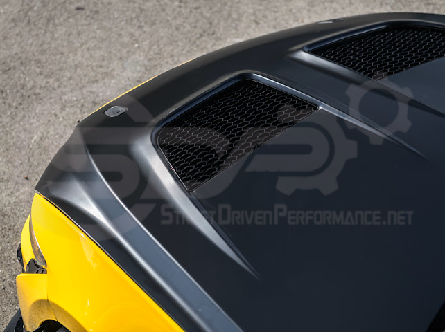 2018-2023 FORD MUSTANG S550 | GTD STYLE ALUMINUM FRONT AIR VENTED HOOD