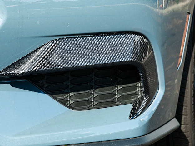 2024-UP FORD MUSTANG ECOBOOST | CARBON FIBER FRONT LOWER SIDE GRILLE INSERTS PAIR