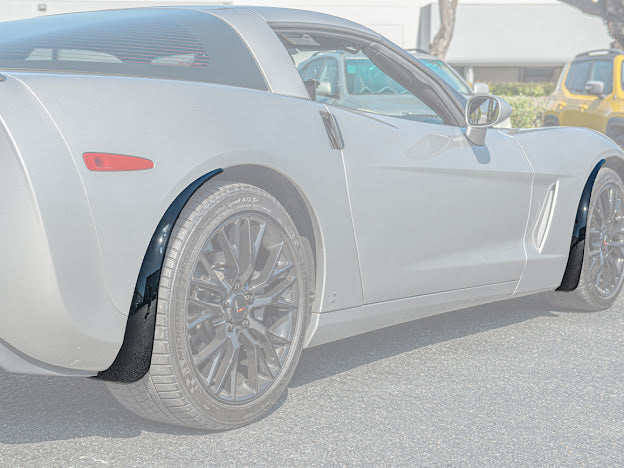2005-2013 CHEVROLET CORVETTE C6 BASE FRONT AND REAR SPLASH GUARDS MUD FLAPS