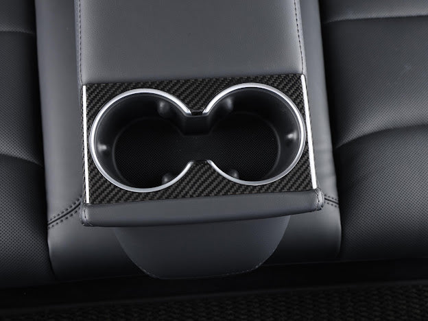 2024-UP TESLA MODEL 3 CARBON FIBER INTERIOR WATER CUP FRAME