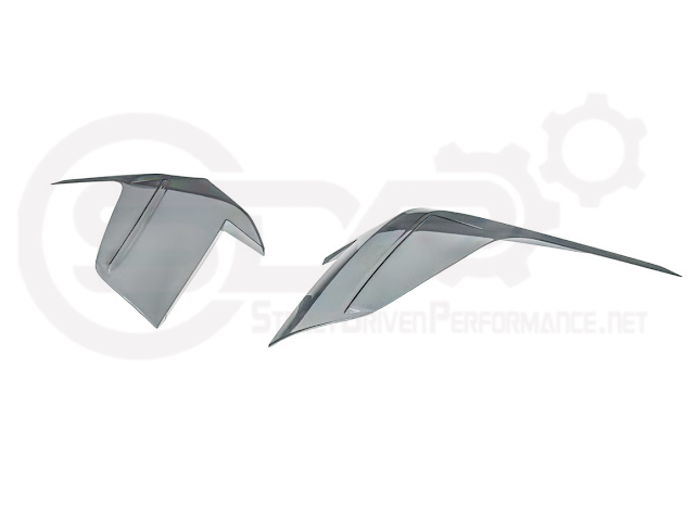 2020-Up Cadillac CT4 | SMOKE TINTED Rear Tail Light Trim Bezel Cover Pair