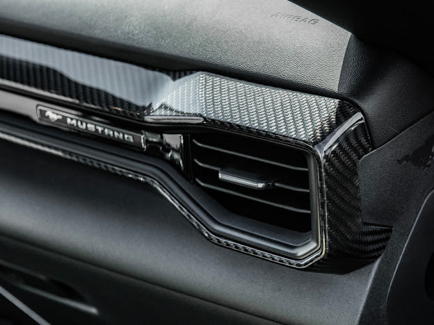 2024-UP FORD MUSTANG S650 | CARBON FIBER AC OUTLET COVER PANEL