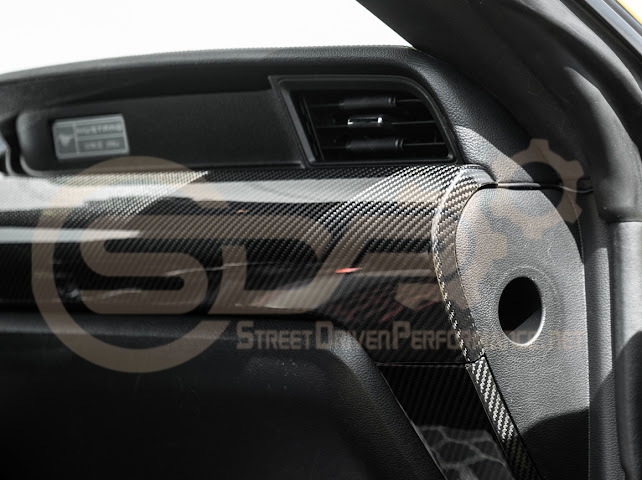 2015-2023 FORD MUSTANG S550 | CARBON FIBER DASHBOARD PANEL TRIM COVER