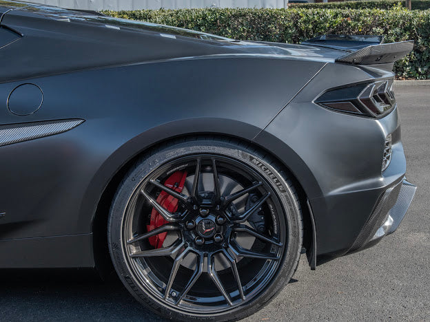 2023-Up CORVETTE C8 Z06 / E-RAY | CARBON FIBER REAR SPOILER WICKER BILL EXTENSION