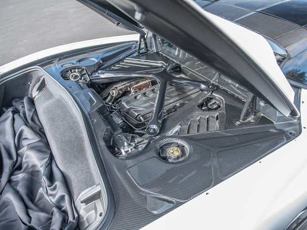 2020+ CHEVROLET CORVETTE C8 COUPE | CARBON FIBER ENGINE BAY CORNER VENT COVER