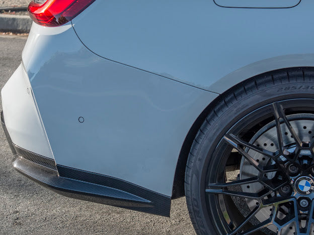 2021-Up BMW G80 M3 | Factory Style CARBON FIBER Rear Apron Lip Splitter Pair