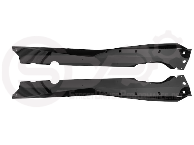 2020-UP CORVETTE C8 STINGRAY & Z51 | 5VM STYLE 2PCS GLOSSY BLACK SIDE SKIRTS ROCKER PANEL GROUND EFFECTS