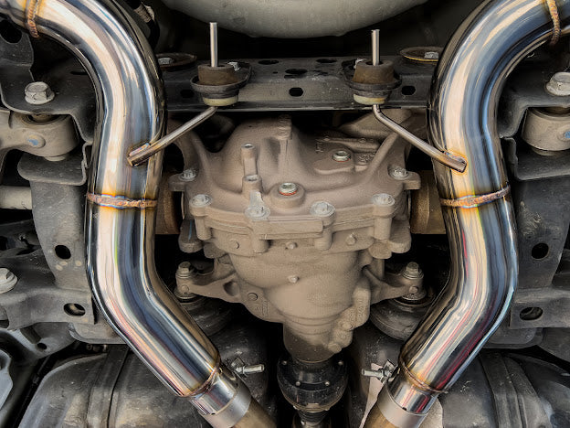 2015-2023 FORD MUSTANG MUFFLER AXLE BACK DUAL BURNT TIPS EXHAUST