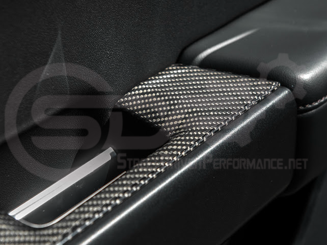 2021-UP FORD F-150 | FACTORY STYLE CARBON FIBER REAR DOOR SWITCH PANEL TRIM COVER