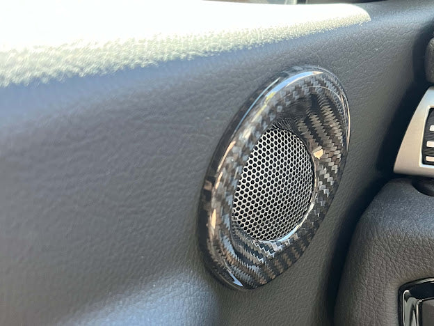 2020-Up Toyota GR Supra A90 A91 |Factory Style CARBON FIBER Inner Door Speaker Ring Trim Cover (Pair)