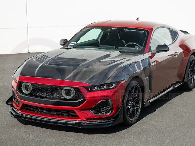 2024-UP FORD MUSTANG ECOBOOST & GT | GTV STYLE FRONT UPPER GRILLE LED AIR INTAKES