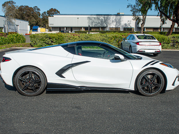 2020-PRESENT CHEVROLET CORVETTE C8 STINGRAY & Z51 | 3VM STYLE SIDE SKIRTS ROCKER PANELS GROUND EFFECTS