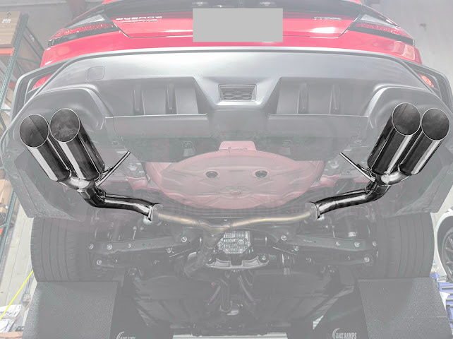 2022-PRESENT SUBARU WRX | MUFFLER DELETE BOSO AXLE BACK EXHAUST (CHROME OR BURNT BLUE TIPS)