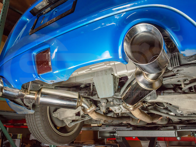 2009-2021 NISSAN 370Z Z34 STAINLESS STEEL AXLE BACK 4.5" DUAL TIPS EXHAUST (ANDOLIZED SILVER OR BURNT BLUE TIPS)