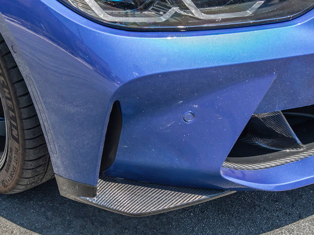 2021-UP BMW G82 / G83 M4 | M-PERFORMANCE STYLE CARBON FIBER FRONT SIDE LIP SPLITTER GROUND EFFECTS